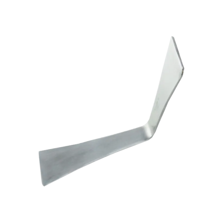 Abaisse-langue coudé en inox Devaset