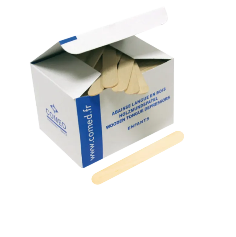 Abaisse-langues en bois Comed pour enfants (boite de 250)