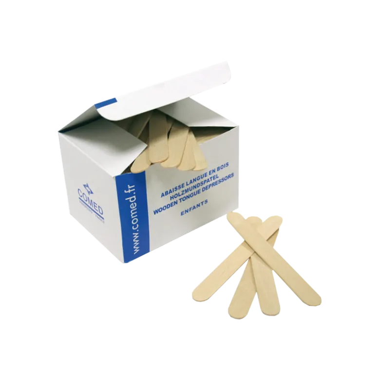 Abaisse-langues en bois Comed pour enfants (boite de 250)