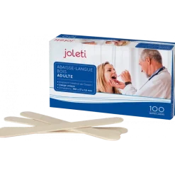 Abaisse-langues en bois Joleti pour adultes (boite de 100)