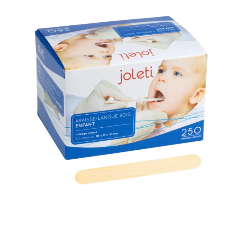Abaisse-langues en bois Joleti pour enfants (boite de 250)