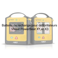 Batterie de rechange pour défibrillateurs Vivest PowerBeat X1 et X3