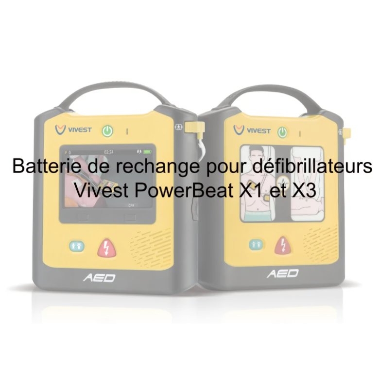 Batterie de rechange pour défibrillateurs Vivest PowerBeat X1 et X3