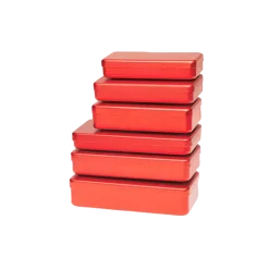 Boite de stérilisation en aluminium pour instruments - Coloris rouge