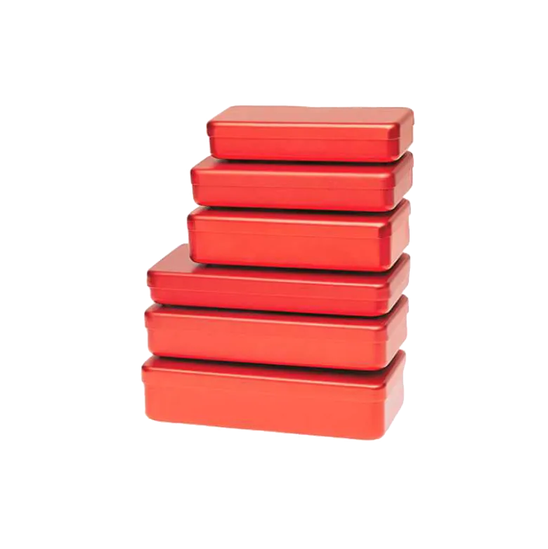 Boite de stérilisation en aluminium pour instruments - Coloris rouge