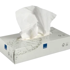 Boîte de 100 mouchoirs 2 plis blanc Abena (carton de 40 boîtes)