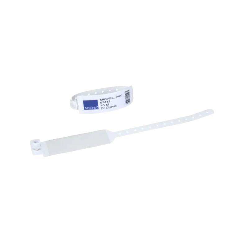 Bracelet d'identification patient à rabat adhésif (sachet de 500)