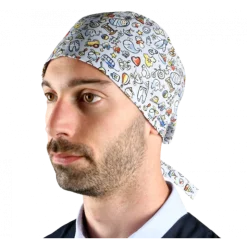Calot chirurgical à motif en coton
