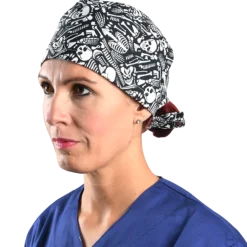 Calot chirurgical à motif en coton
