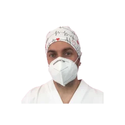 Calot chirurgical à motifs adapté aux cheveux courts ou longs