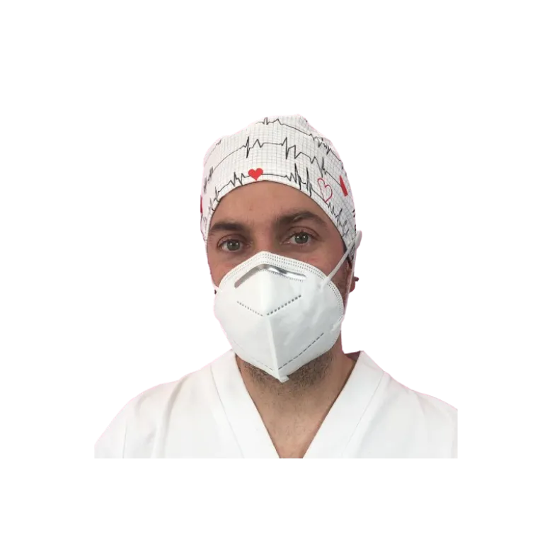 Calot chirurgical à motifs adapté aux cheveux courts ou longs