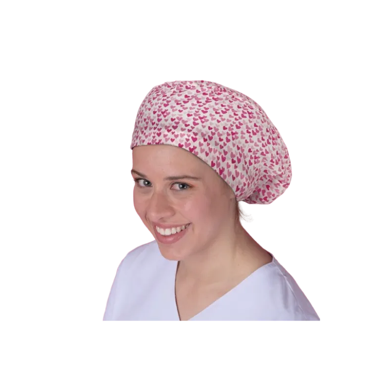 Calot chirurgical à motifs adapté aux cheveux courts ou longs