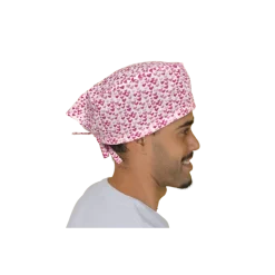 Calot chirurgical à motifs adapté aux cheveux courts ou longs