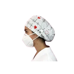 Calot chirurgical à motifs adapté aux cheveux courts ou longs