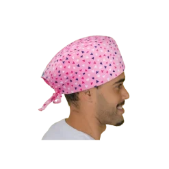 Calot chirurgical à motifs adapté aux cheveux courts ou longs