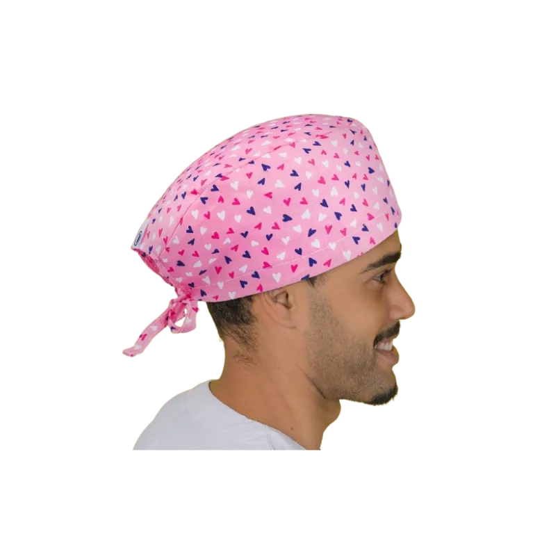 Calot chirurgical à motifs adapté aux cheveux courts ou longs