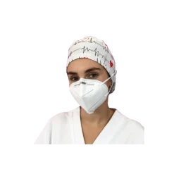 Calot chirurgical à motifs adapté aux cheveux courts ou longs