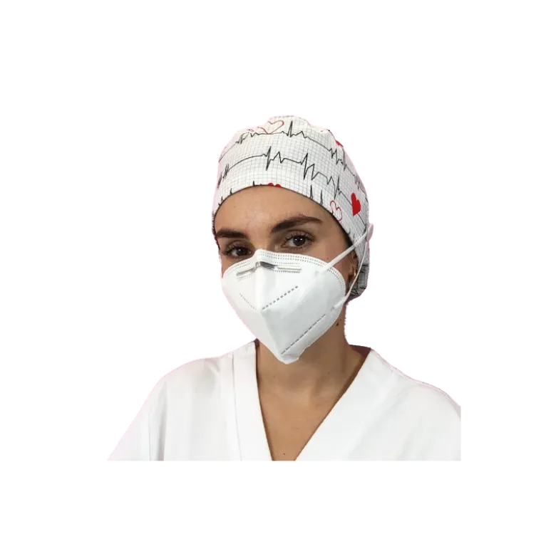 Calot chirurgical à motifs adapté aux cheveux courts ou longs