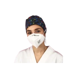 Calot chirurgical à motifs adapté aux cheveux courts ou longs