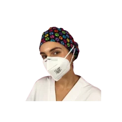 Calot chirurgical à motifs animaliers adapté aux cheveux courts ou longs