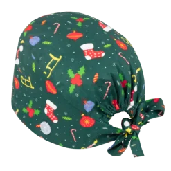 Calot chirurgical à motifs de noël en coton