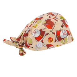 Calot chirurgical à motifs de noël en coton