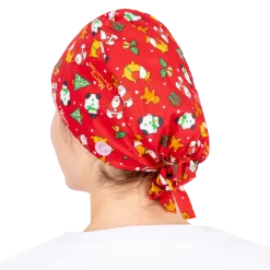 Calot chirurgical à motifs de noël en coton
