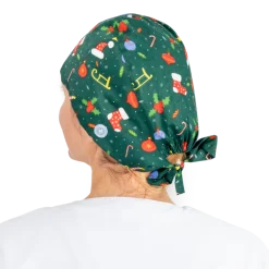 Calot chirurgical à motifs de noël en coton