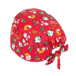 Calot chirurgical à motifs de noël en coton