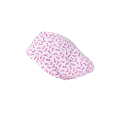 Calot chirurgical à motifs de rubans roses pour cheveux courts ou longs