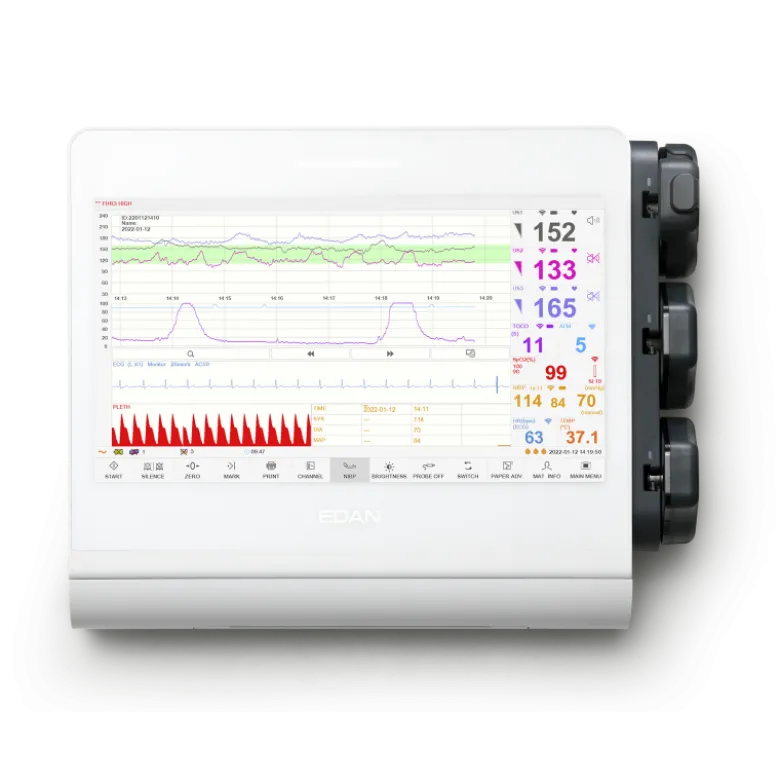 Cardiotocographe / Moniteur foetal gémellaire Edan F12 + VCT