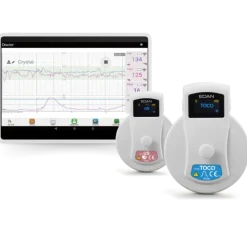 Cardiotocographe / Moniteur foetal gémellaire Edan FTS-6 Mobile avec tablette + VCT