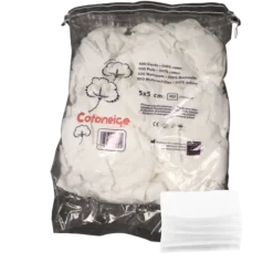 Carrés de coton 5 x 5 cm (sachet de 500)