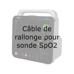 Câble de rallonge pour capteur Sp02 réutilisable pour moniteur K12, K15 et Oxy 110