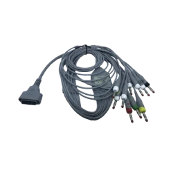 Câble ECG à fiches bananes pour Edan PADECG et ECG PC SE 1010 Numérique Bluetooth