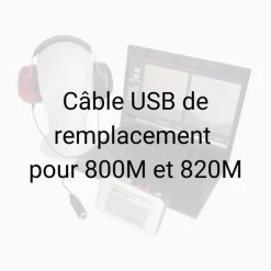 Câble mini USB de remplacement pour audiomètre Electronica 800M et 820M