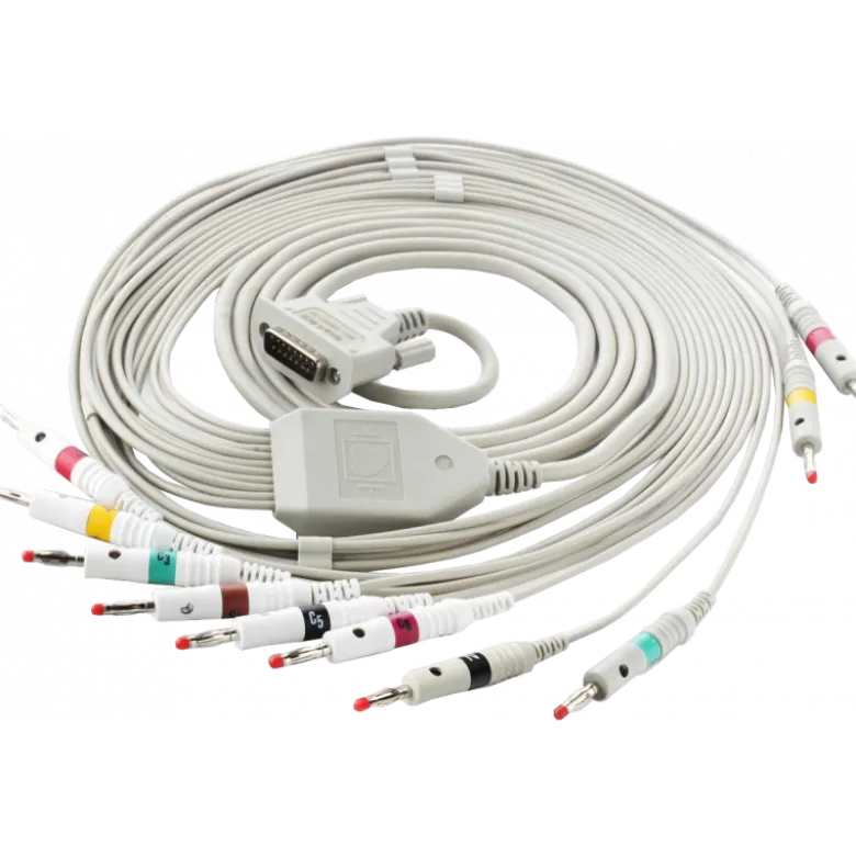 Câble patient à fiches banane pour ECG Edan SE-1202 et ISE-1210