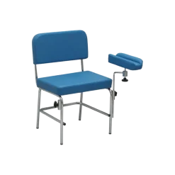 Chaise de prélèvement fixe Hidemar avec 1 accoudoir