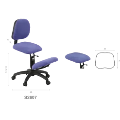 Chaise ergonomique Ecopostural S2606 et S2607 - Appui-genoux fixe