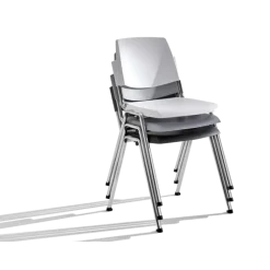 Chaise visiteur empilable en tissu