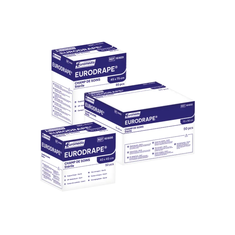 Champs de soins stériles Eurodrape non fenêtrés non adhésifs (boite de 50)