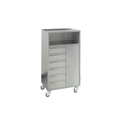 Chariot d'anestésie en inox