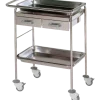Chariot de soins Hidemar 2 plateaux et 2 tiroirs H16