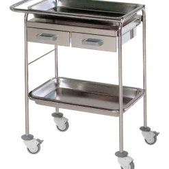Chariot de soins Hidemar 2 plateaux et 2 tiroirs H16