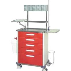 Chariot d'urgence Hidemar H775 PRP avec étagère frontale