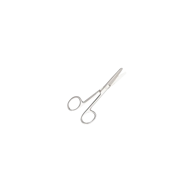 Ciseaux mousses droits en inox (qualité bloc) - 14 cm