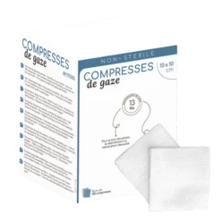 Compresses de gaze tissées non stériles 13 fils (sachet de 100)