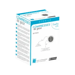 Compresses de gaze tissées stériles - 13 fils