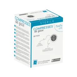 Compresses de gaze tissées stériles - 13 fils