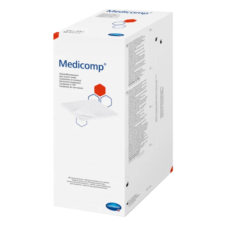 Compresses non tissées stériles Medicomp 10 x 10 cm (boite de 200)